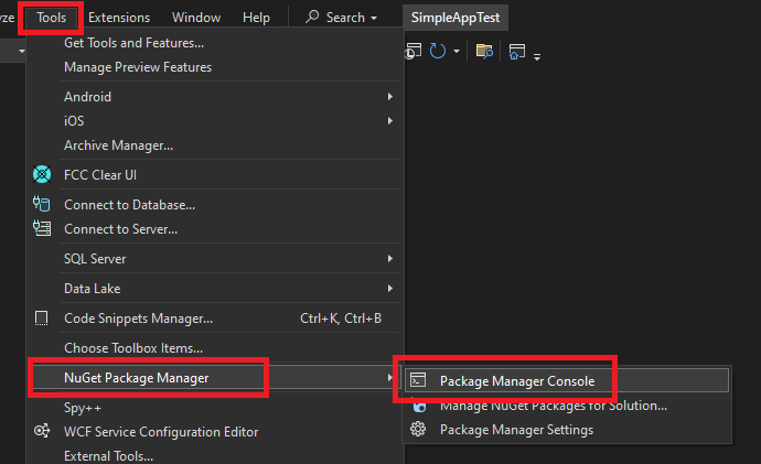 Package Manager Console